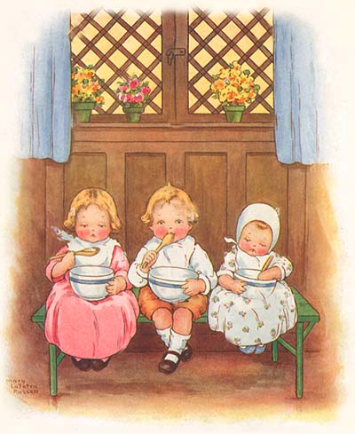 Pease Porridge Hot, illustration by Mary LaFetra Russell